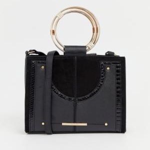 River Island Black and Gold Bag